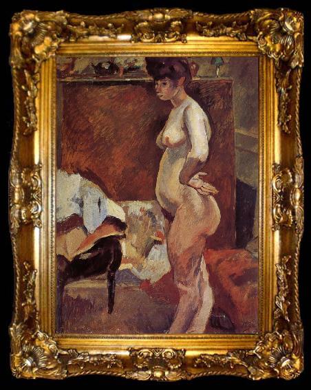 framed  Jules Pascin Female study in sideways, ta009-2
